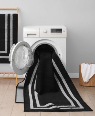 Jean Pierre Double Line Border Tufted - Machine Washable Runner Rug, 26" x 72"