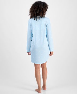 Women's Jersey Printed Long Sleeve Sleepshirt