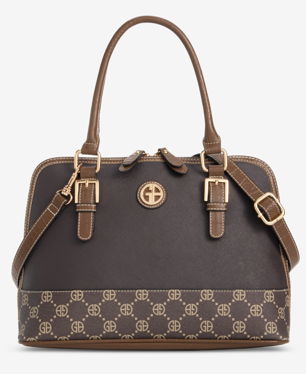 Giani Bernini Medium Monogram Crossbody Domed Bag, Macy's Exclusive
