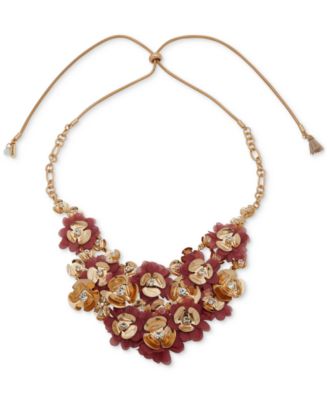 lonna & lilly - Organza Flower Frontal Slider Necklace