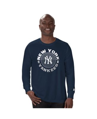 Starter - Men's Navy New York Yankees Halftime Long Sleeve T-Shirt
