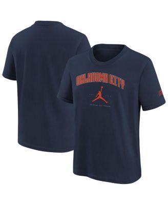 Jordan - Big Boys and Girls Navy Oklahoma City Thunder Essential Cities T-Shirt