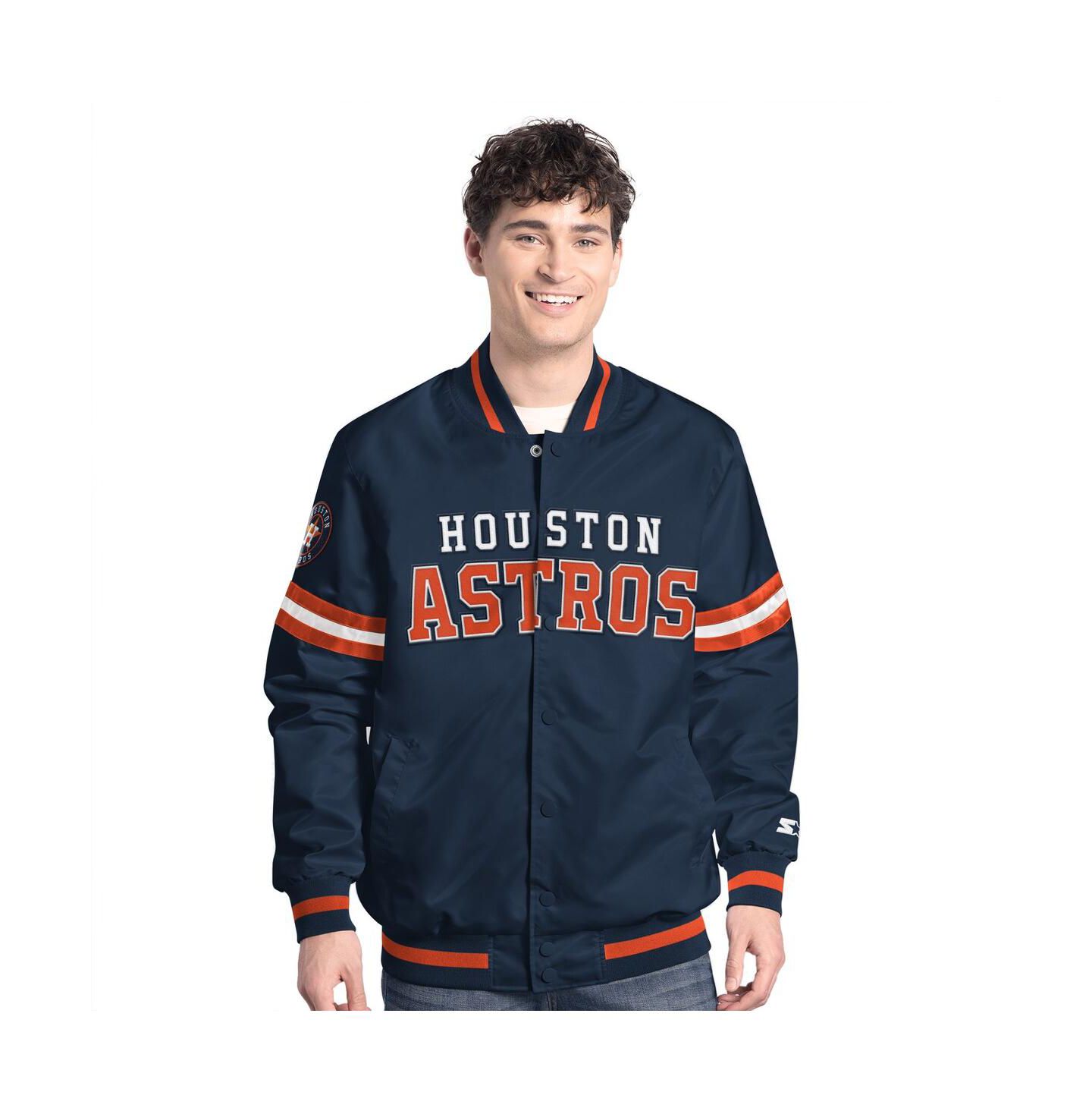 Мужская куртка Starter Navy Houston Astros Scout Full-Snap Varsity — фото 1