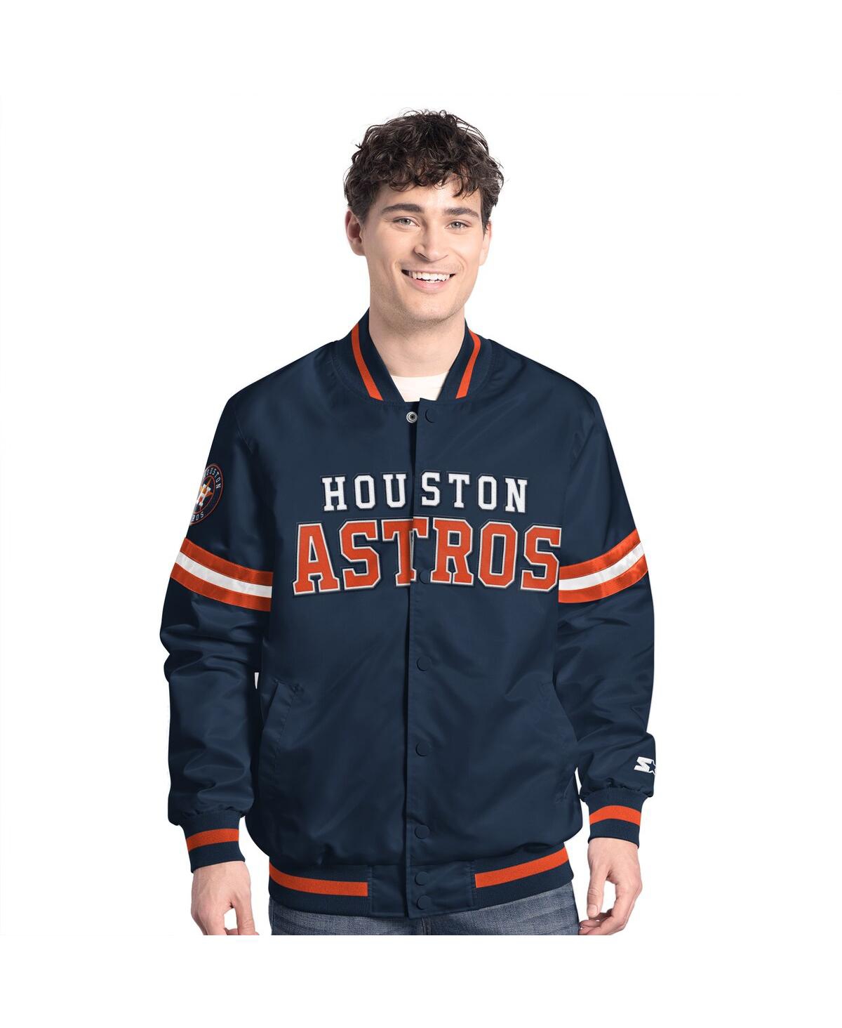 Men's Navy Houston Astros Scout Full-Snap Varsity Jacket - Navy