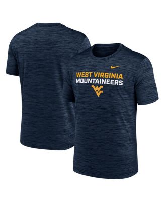 Nike - Men's Navy West Virginia Mountaineers Campus Center Stack Velocity Performance T-Shirt