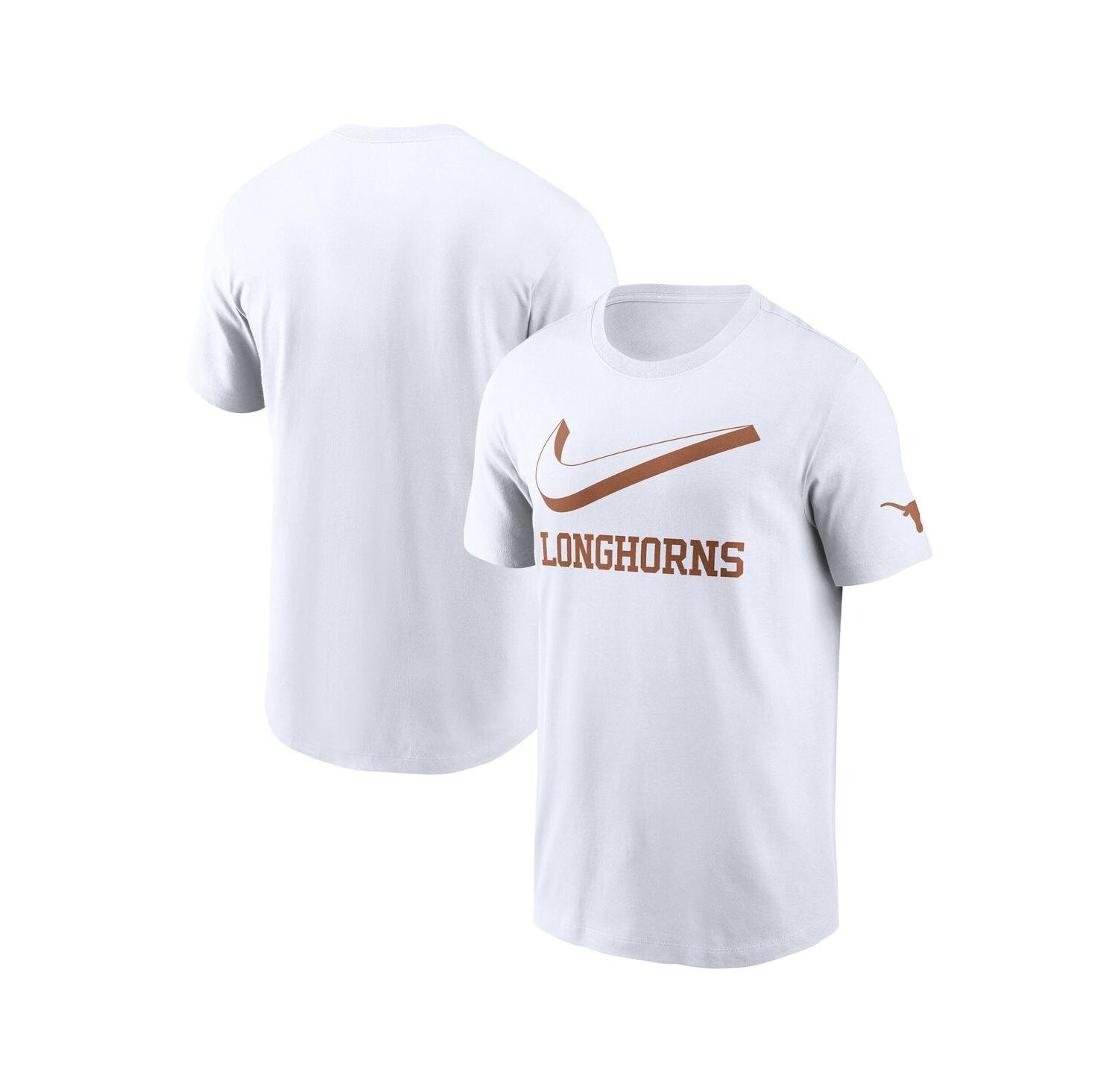 Men's White Texas Longhorns Primetime 2-Hit Swoosh T-Shirt