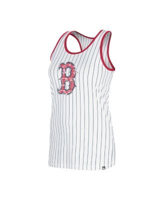 Women's White Boston Red Sox Gameday Pinstripe Tank Top