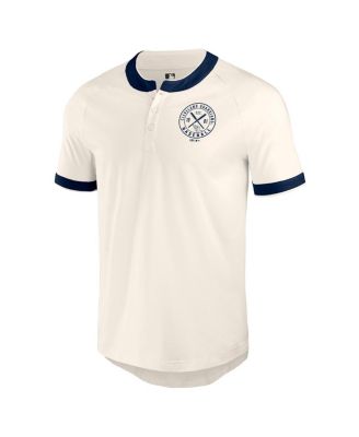 Darius Rucker Collection by Men's White Cleveland Guardians Henley Raglan T-Shirt