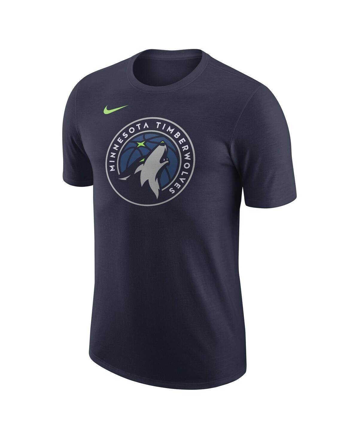 Nike Men's Navy Minnesota Timberwolves Essential T-shirt In Gray