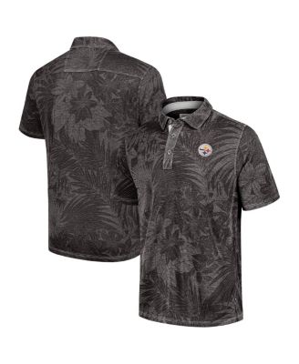 Tommy Bahama - Men's Black Pittsburgh Steelers Sport Santiago Paradise Polo Shirt