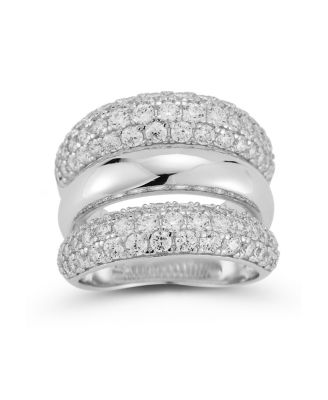 14k Gold Plated Sterling Silver Triple Dome Ring