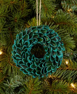 Enchanted Emerald Green Wreath Ornament, Macy's Exclusive