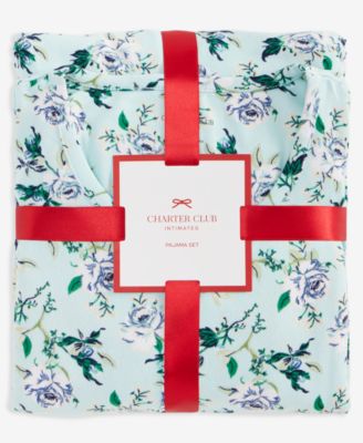 Women's 2-Pc. Printed Long-Sleeve Packaged Pajamas Set, Created for Macy's