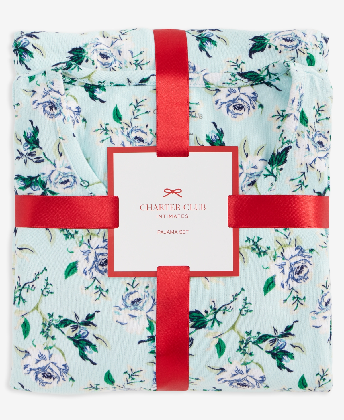 Charter Club Women's 2-pc. Printed Long-sleeve Packaged Pajamas Set, Created For Macy's In Blue