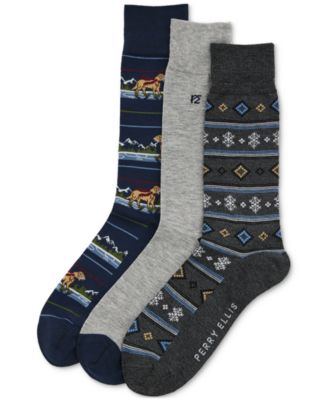 Men's 3pk. Mixed Patterned Socks