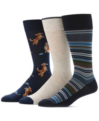Perry Ellis Portfolio - Men's 3pk. Mixed Patterned Socks