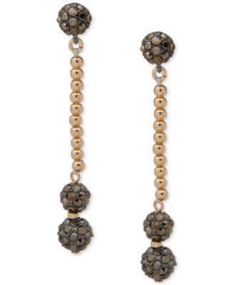 KARL LAGERFELD PARIS - Pav&eacute; Fireball Beaded Linear Drop Earrings