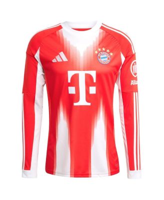 Men's Harry Kane Red Bayern Munich 2025/26 Home Replica Long Sleeve Jersey