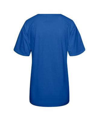 Women's Royal Dallas Cowboys Cheerleaders Sweetheart Boots T-Shirt