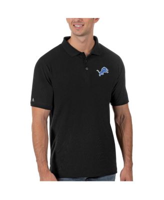 Antigua - Men's Black Detroit Lions Legacy Pique Polo Shirt