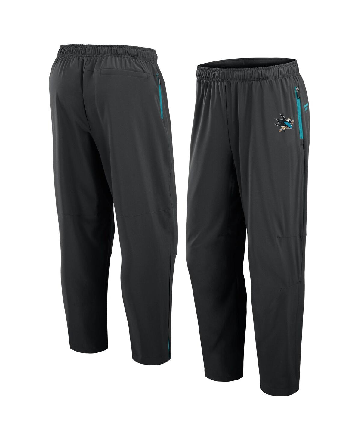 Men's Black San Jose Sharks Authentic Pro Rink Pants - Black