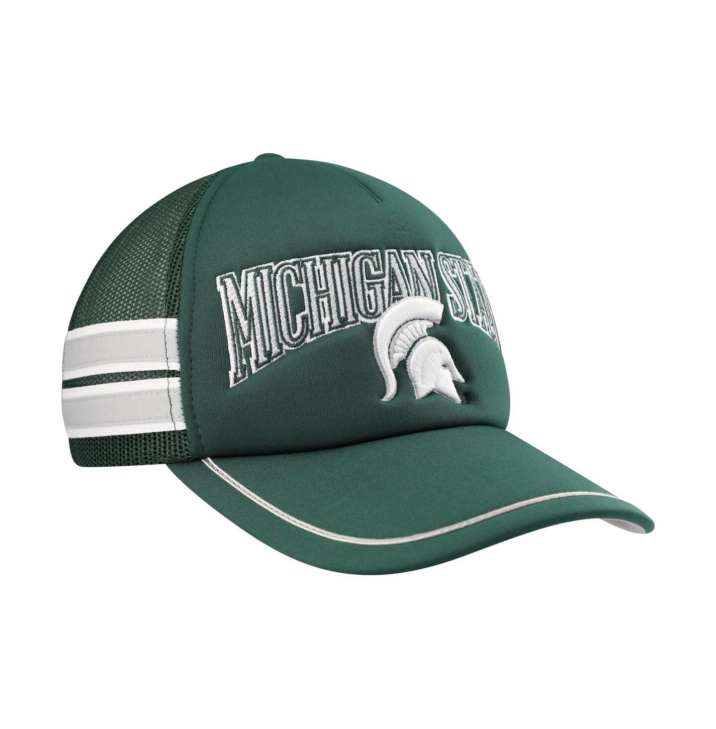Мужская кепка '47 Brand Green Michigan State Spartans Sideband Trucker Adjustable Hat — фото 3