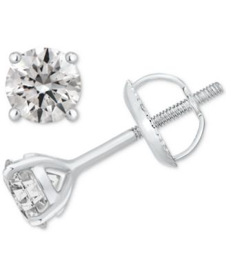 GIA Certified Diamonds - GIA Certified Diamond Stud Earrings (1 ct. t.w.) in 14k Gold