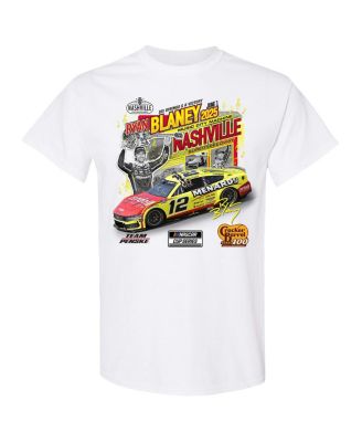 Men's White Ryan Blaney 2025 Barrel 400 Race Winner T-Shirt