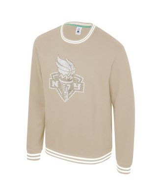 Men's and Women's&nbsp;Tan New York Liberty Club Level Chenille Pullover Sweatshirt