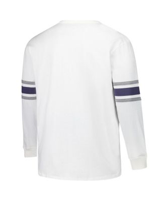Men's White Dallas Cowboys Big Tall Premier Brex Long Sleeve T-Shirt