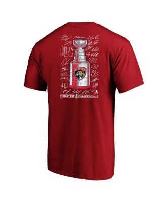 Men's Red Florida Panthers 2025 Stanley Cup Champions Big Tall Roster T-Shirt