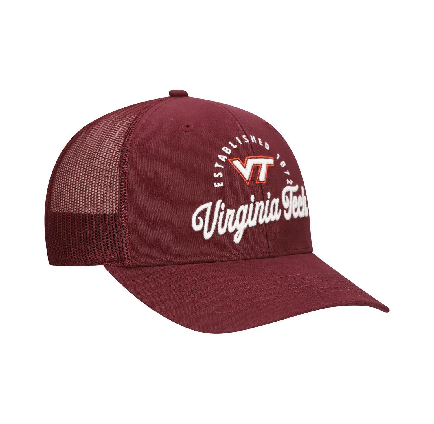 Men's Maroon Virginia Tech Hokies Pitstop Trucker Adjustable Hat