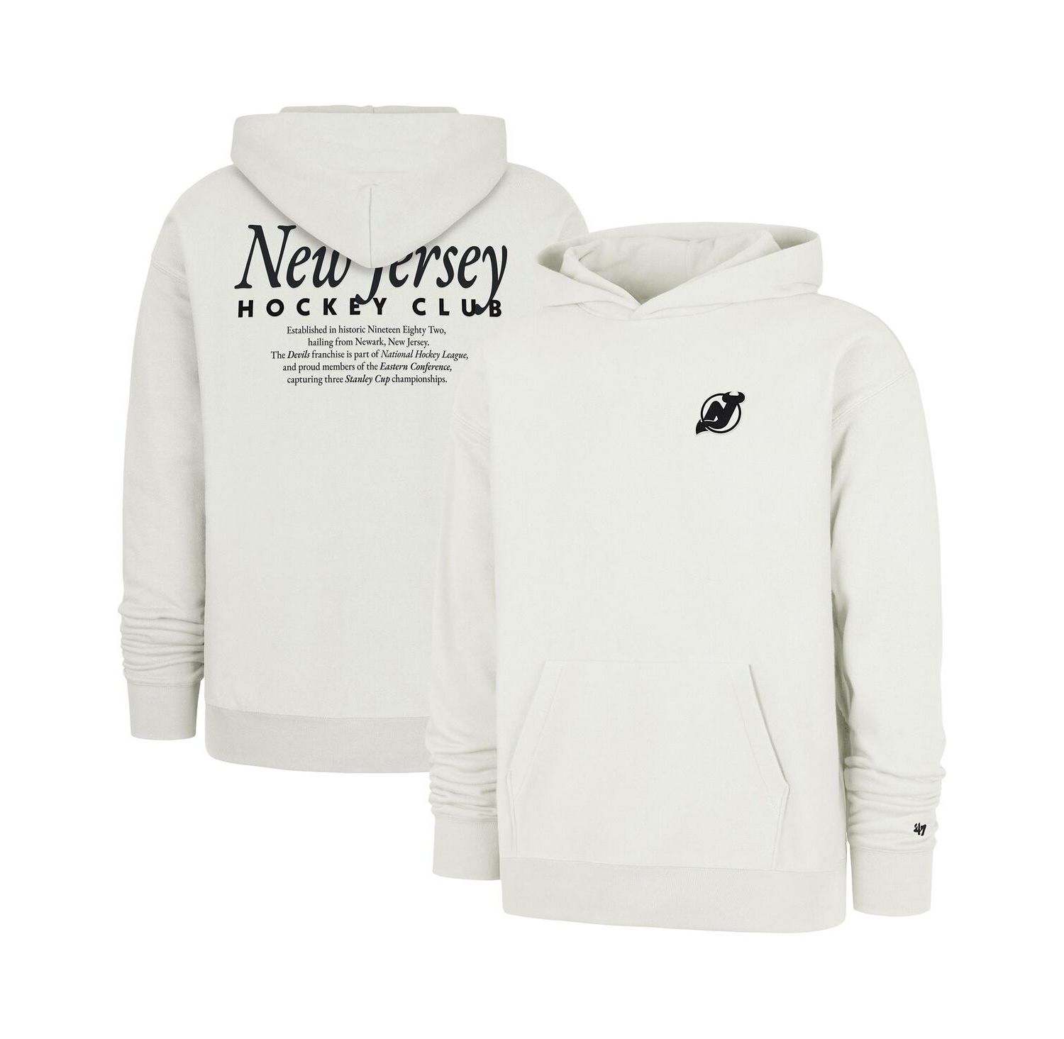 Men's Natural New Jersey Devils Foundation Pullover Hoodie