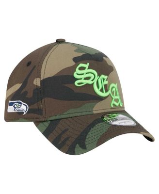 Men's Camo Seattle Seahawks Mystic Camo A-Frame 9FORTY Adjustable Hat