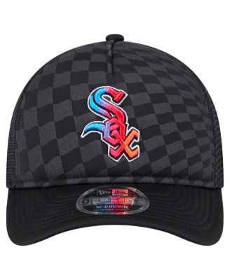 Men's Black Chicago White Sox Gradient 9FORTY A-Frame M-Crown Trucker Adjustable Hat