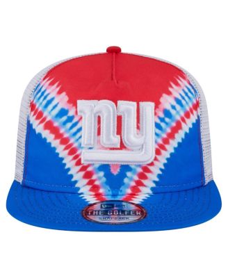 Men's Red/Royal New York Giants Throwback Dye Golfer Snapback Hat