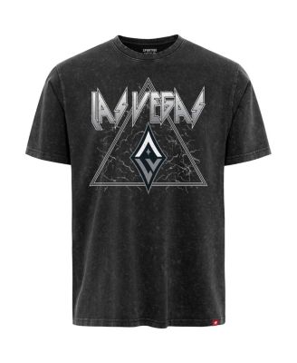 Men's and Women's&nbsp;Black Las Vegas Aces Rock Roll Collection Angus Mineral Wash Premium T-Shirt