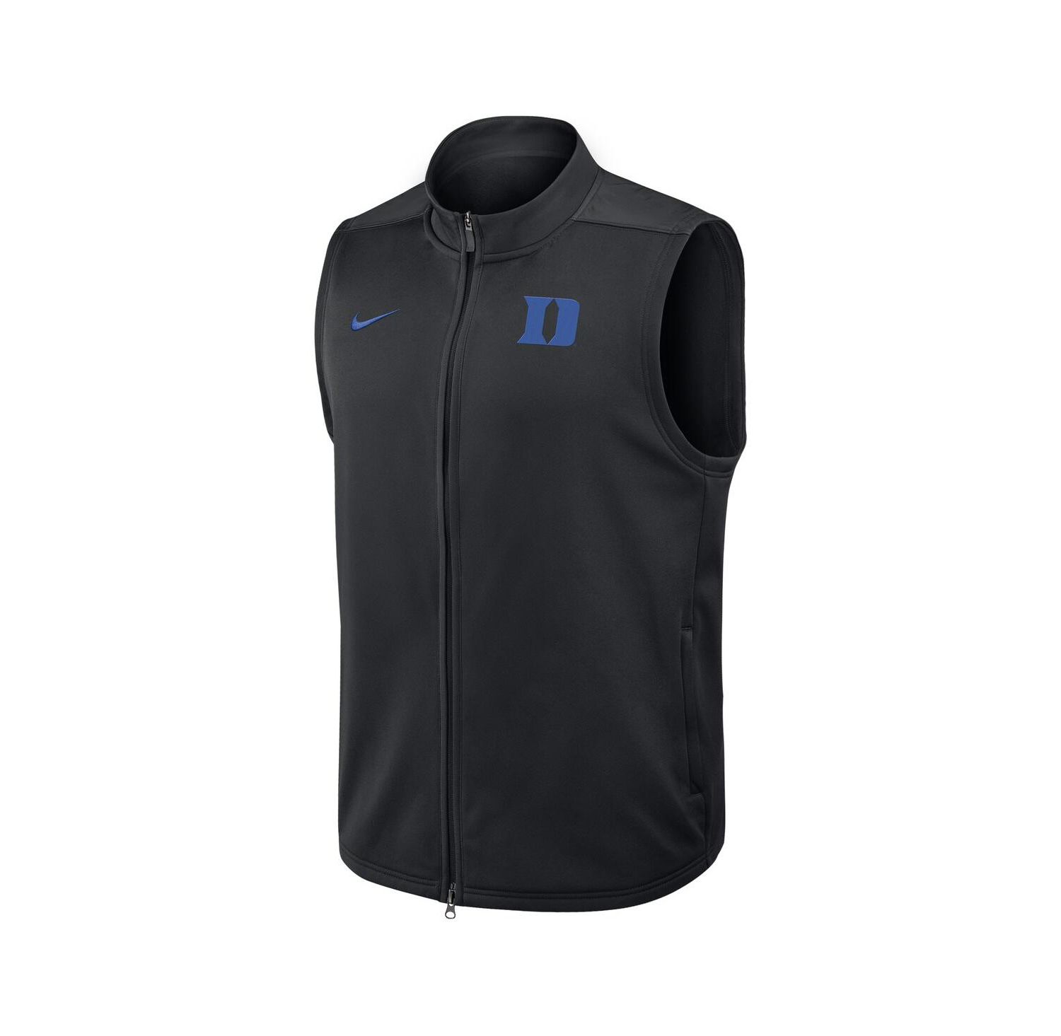 Men's Black Duke Blue Devils Primetime Victory Performance Full Zip Vest