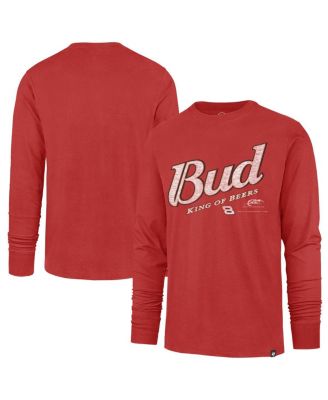 '47 Brand - Men's Red Dale Earnhardt Jr. Budweiser Franklin Long Sleeve T-Shirt