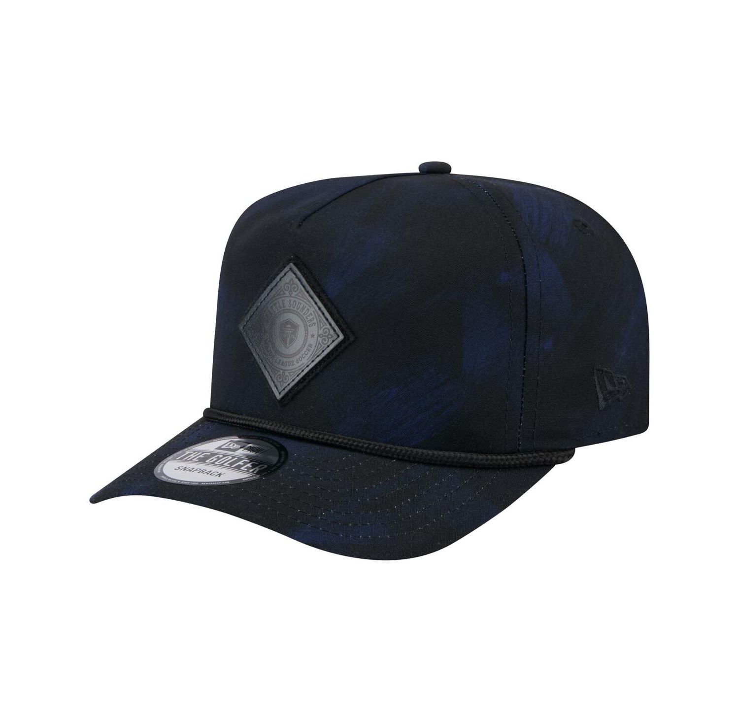 Men's Black Seattle Sounders FC Golfer Snapback Hat