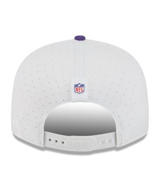 Men's White/Purple Minnesota Vikings 2025 NFL Training Camp Split Panel 9FIFTY Snapback Hat