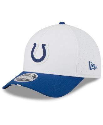 New Era - Men's White/Royal Indianapolis Colts 2025 NFL Training Camp A-Frame 9FORTY Adjustable Hat