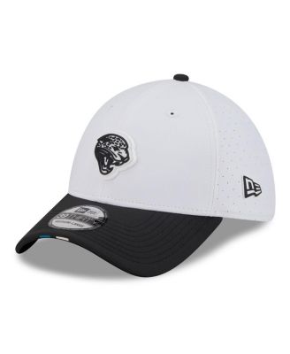 New Era - Men's White/Black Jacksonville Jaguars 2025 NFL Training Camp Throwback Logo 39THIRTY Flex Hat