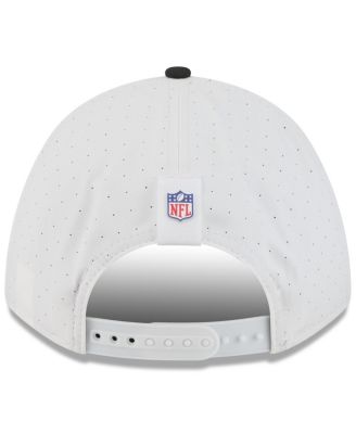 Big Boys and Girls White/Black Las Vegas Raiders 2025 NFL Training Camp A-Frame 9FORTY Adjustable Hat