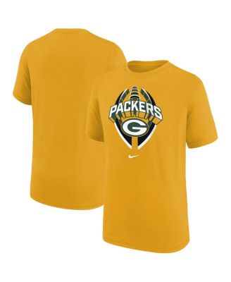 Nike - Big Boys and Girls Gold Green Bay Packers Icon Legend T-Shirt