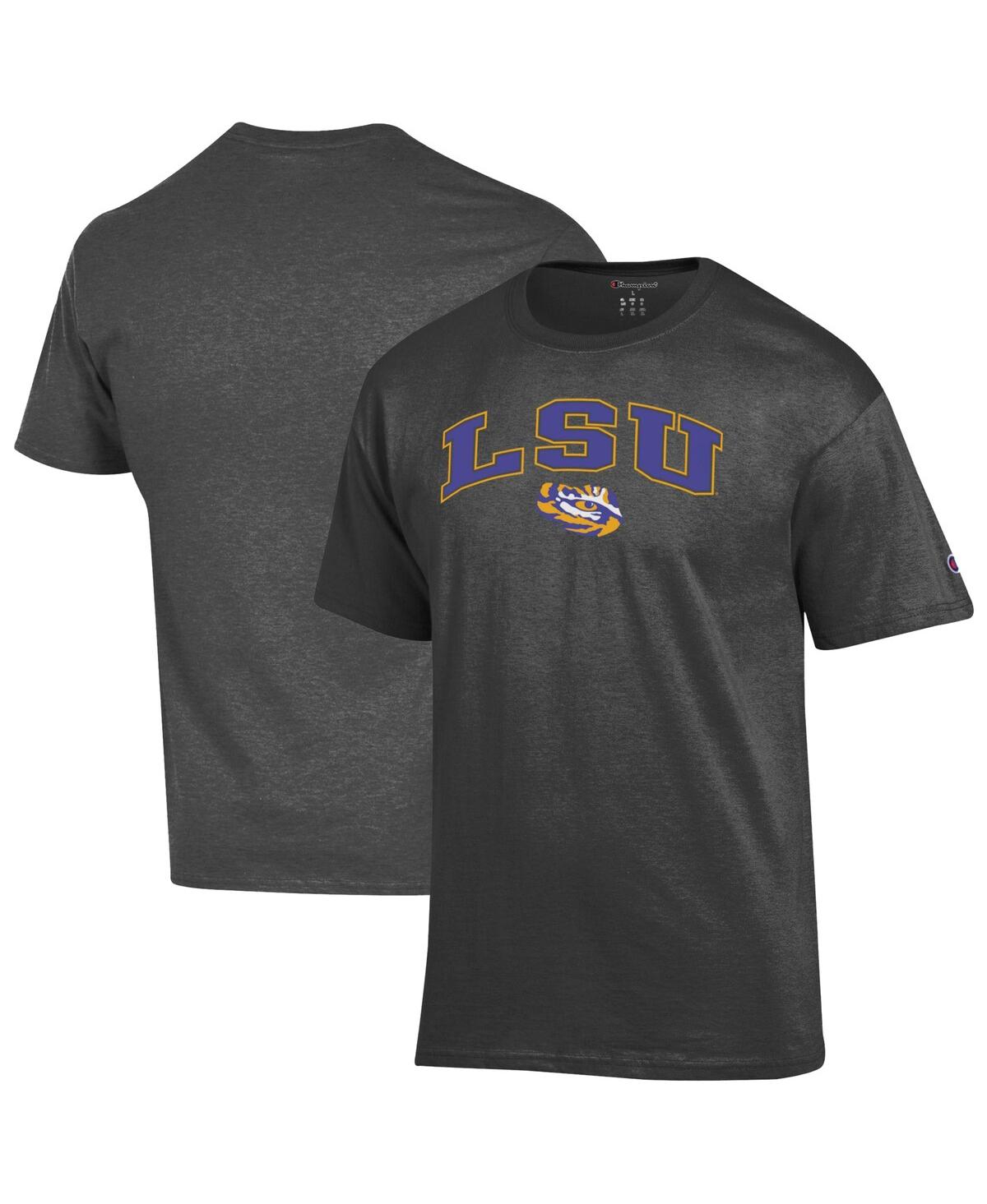 Men'sÂ Charcoal Lsu Tigers Arch Over Logo T-Shirt - Charcoal