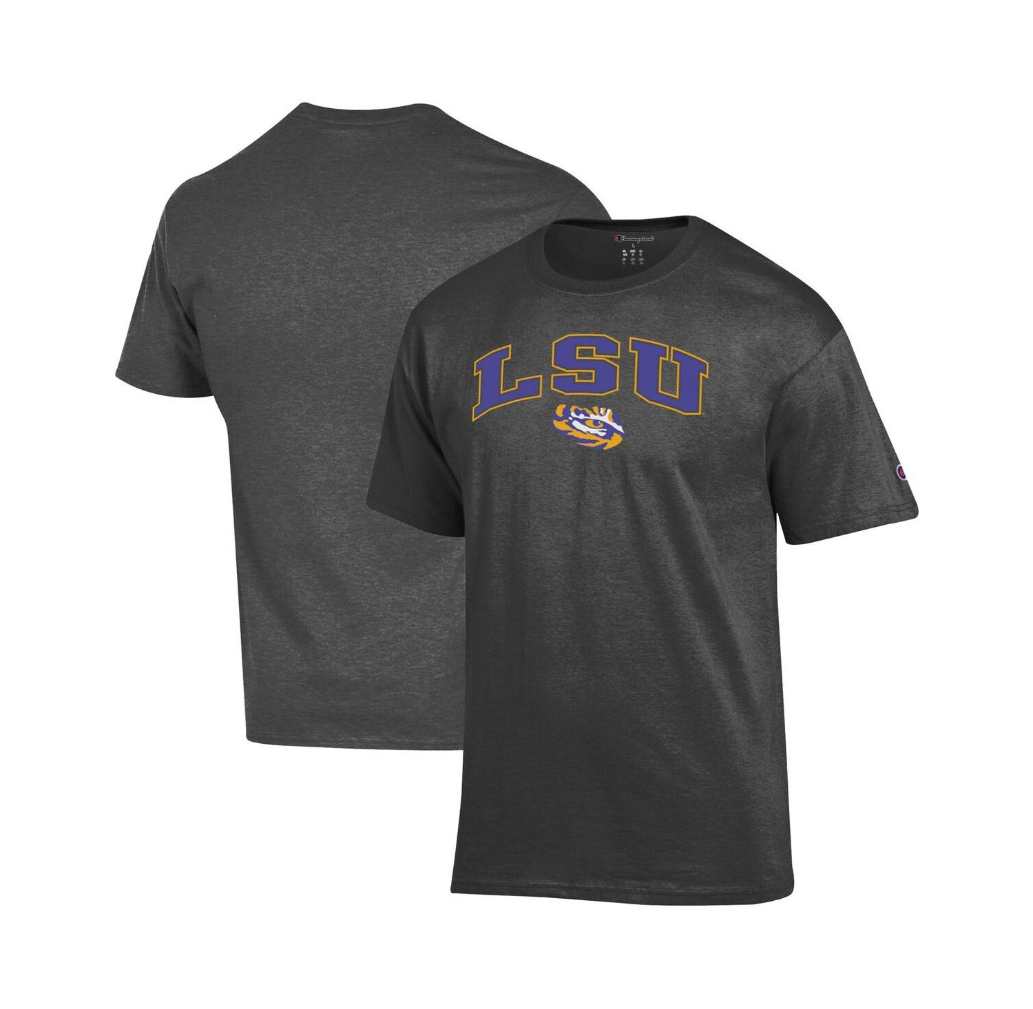 Men's Charcoal LSU Tigers Arch Over Logo T-Shirt