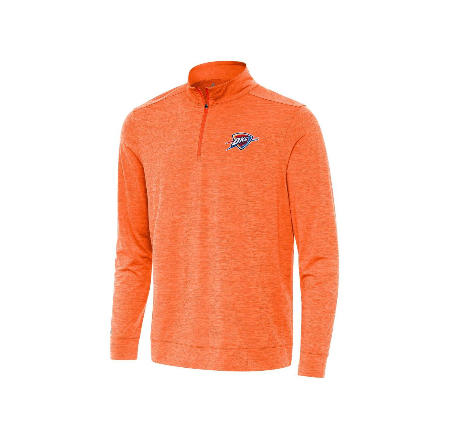 Men's Heather Orange Oklahoma City Thunder Bright Quarter-Zip Sweatshirt