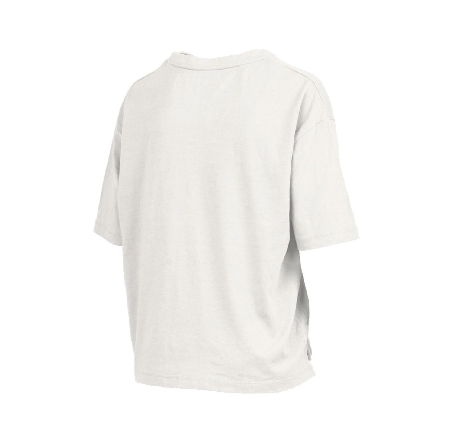 Women's White Oregon Ducks Nelson Arch Over Logo Waist Length Oversized Slub T-Shirt
