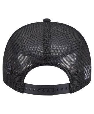 Men's Black New Jersey Devils Vintage Team Rope A-Frame 9FIFTY Snapback Hat